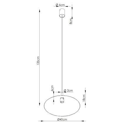 Luster na sajli NOX 1xE27/15W/230V krem