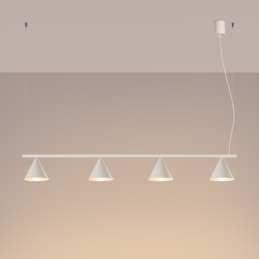 Luster na sajli NOX 4xE14/10W/230V krem boje