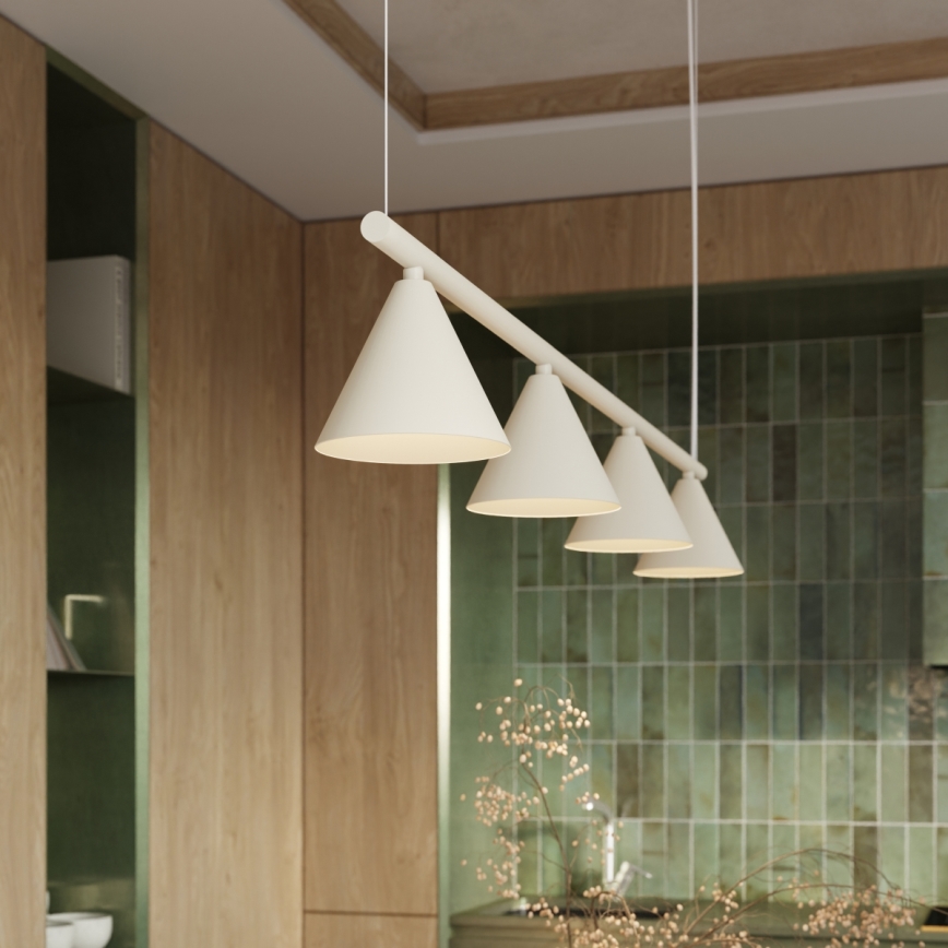 Luster na sajli NOX 4xE14/10W/230V krem boje