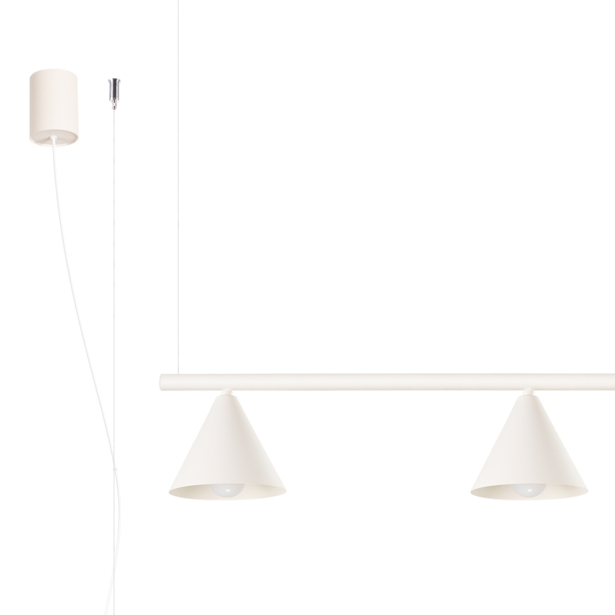 Luster na sajli NOX 4xE14/10W/230V krem boje