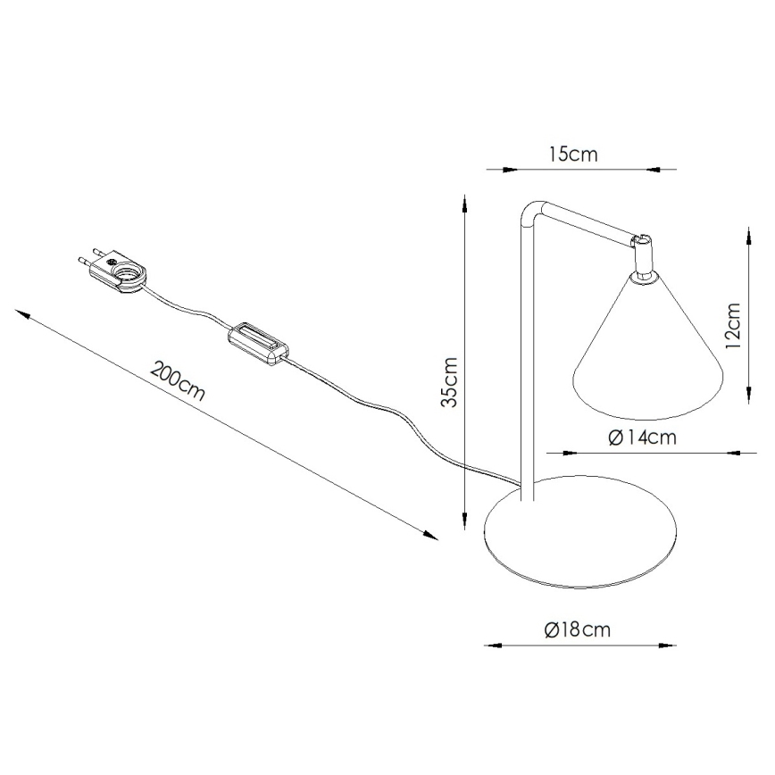 Stolna lampa NOX 1xE14/10W/230V kremasta