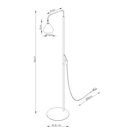 Podna lampa NOX 1xE14/10W/230V krem boje
