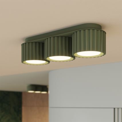 Stropno rasvjetno tijelo AURA 3xGX53/10W/230V zeleno