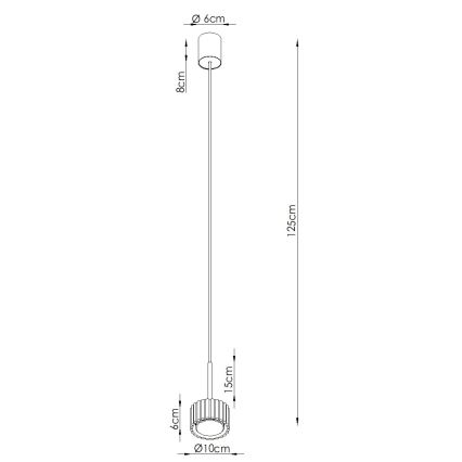 Viseći luster AURA na kabelu 1xGX53/10W/230V, bijela