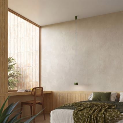 Viseći luster AURA na sajli 1xGX53/10W/230V, zelene boje