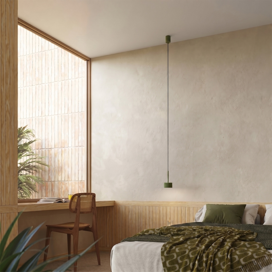 Viseći luster AURA na sajli 1xGX53/10W/230V, zelene boje