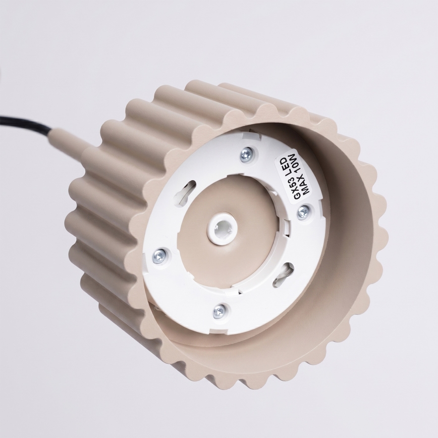 Luster na sajli AURA 1xGX53/10W/230V smeđe-siva