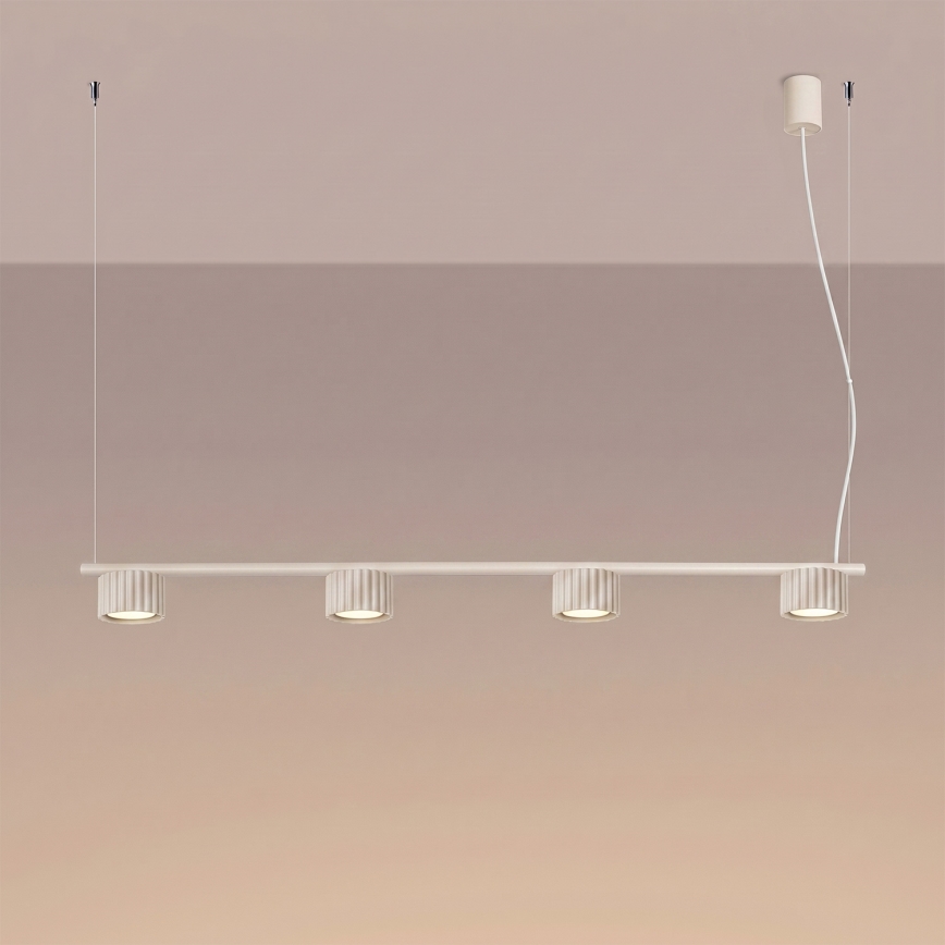 Luster na sajli AURA 4xGX53/10W/230V krem boje