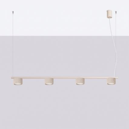 Luster na sajli AURA 4xGX53/10W/230V krem boje
