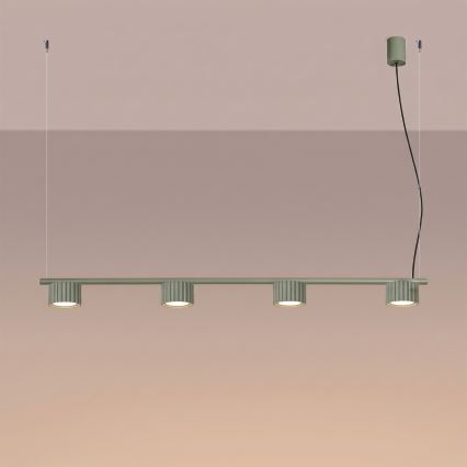 Luster na sajli AURA 4xGX53/10W/230V, zelene boje