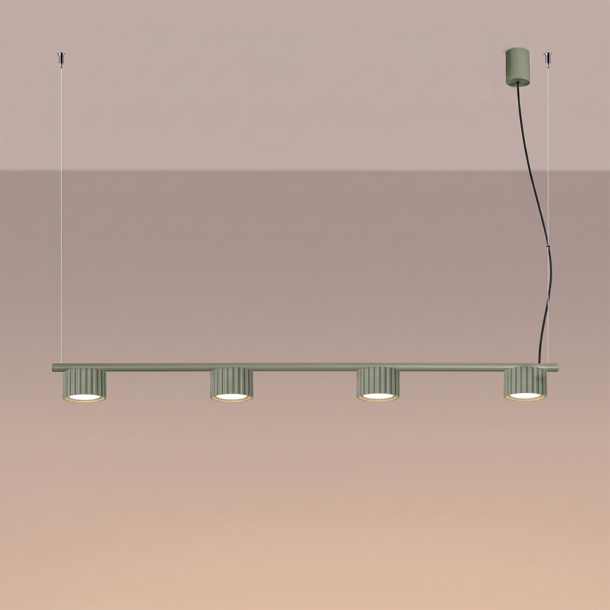 Luster na sajli AURA 4xGX53/10W/230V, zelene boje