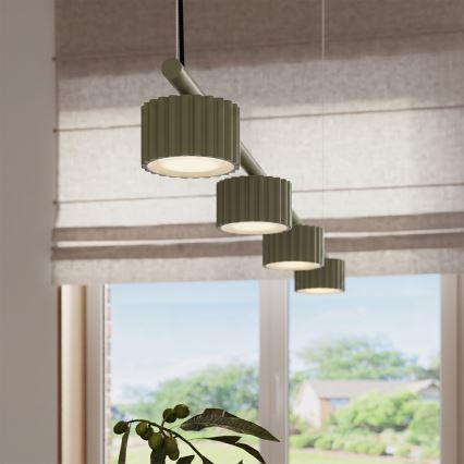 Luster na sajli AURA 4xGX53/10W/230V, zelene boje