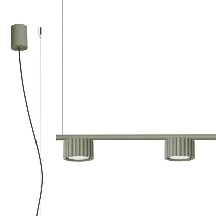 Luster na sajli AURA 4xGX53/10W/230V, zelene boje