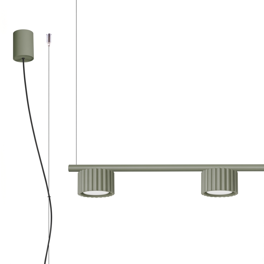 Luster na sajli AURA 4xGX53/10W/230V, zelene boje