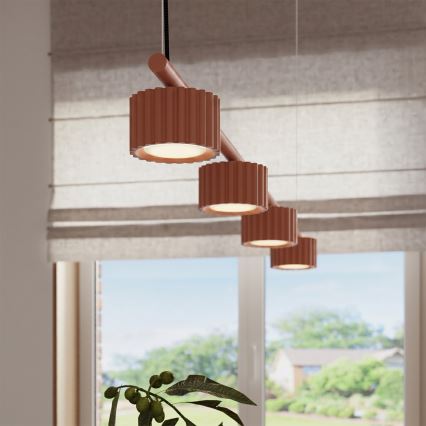 Luster AURA na kabelu 4xGX53/10W/230V, crvena