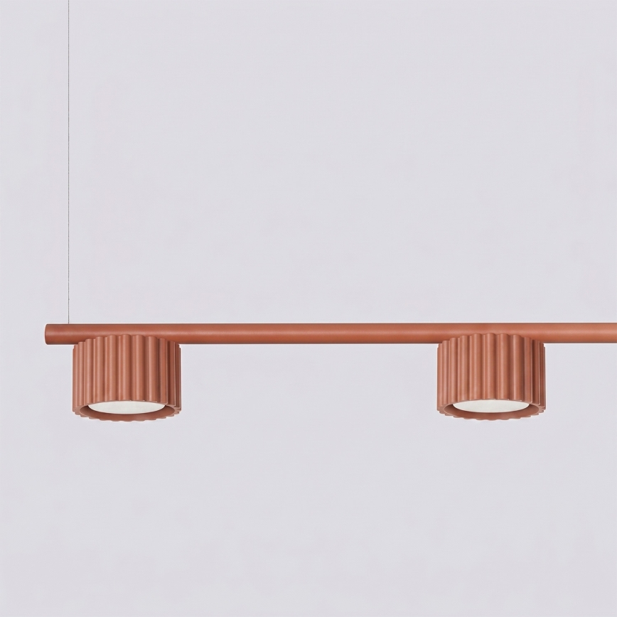 Luster AURA na kabelu 4xGX53/10W/230V, crvena