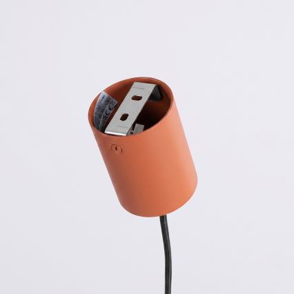 Luster AURA na kabelu 4xGX53/10W/230V, crvena