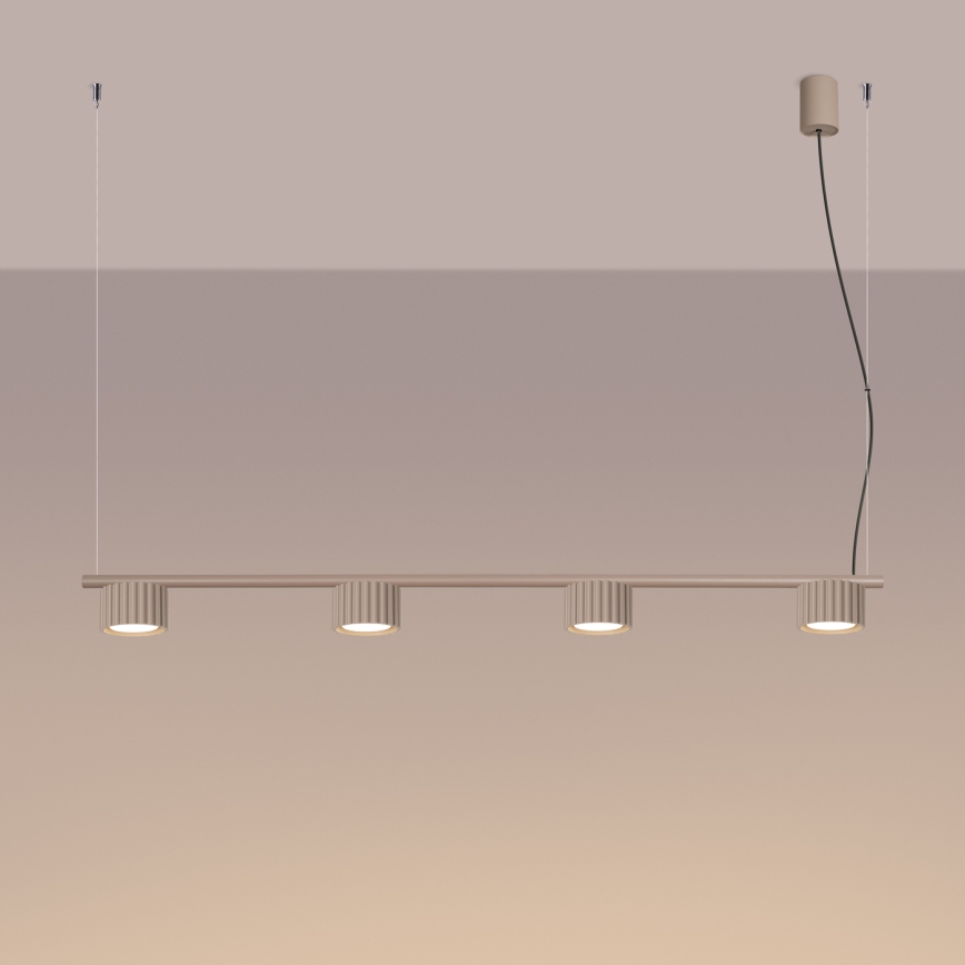 Viseći luster AURA na kablu 4xGX53/10W/230V taupe
