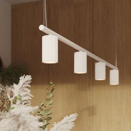 Luster na sajli KARBON 4xGU10/10W/230V bijeli