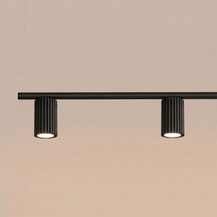Luster na sajli KARBON 4xGU10/10W/230V crni