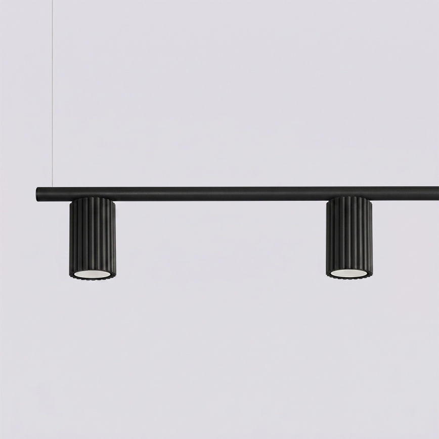 Luster na sajli KARBON 4xGU10/10W/230V crni