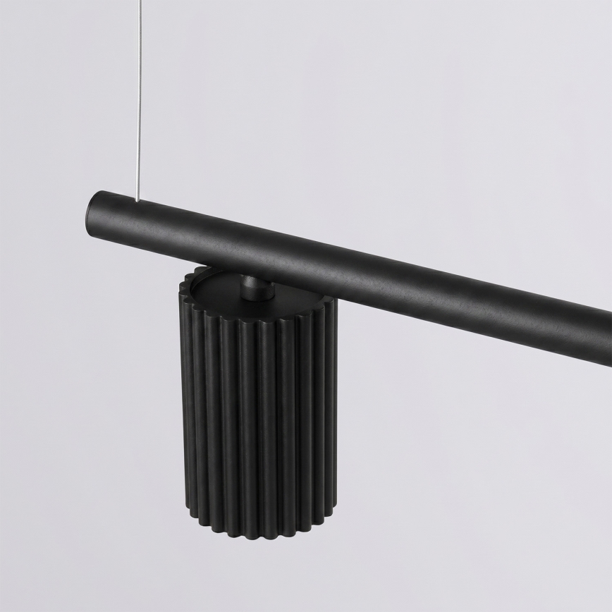 Luster na sajli KARBON 4xGU10/10W/230V crni