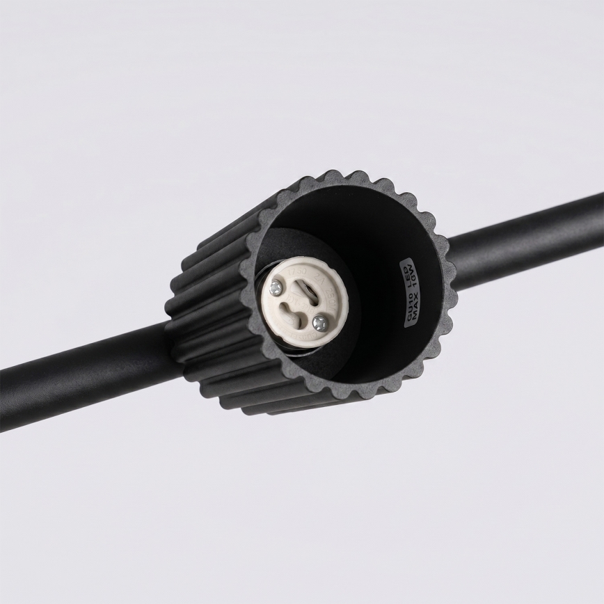 Luster na sajli KARBON 4xGU10/10W/230V crni