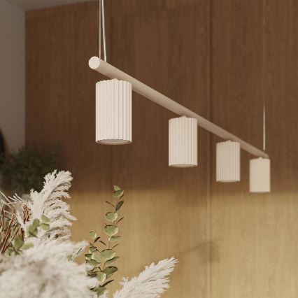 Luster na sajli KARBON 4xGU10/10W/230V krem boje