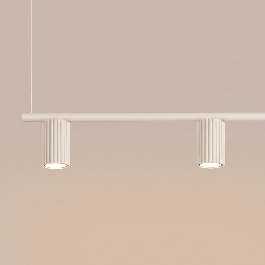 Luster na sajli KARBON 4xGU10/10W/230V krem boje