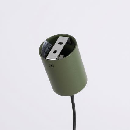 Zeleni viseći luster na sajli KARBON 4xGU10/10W/230V