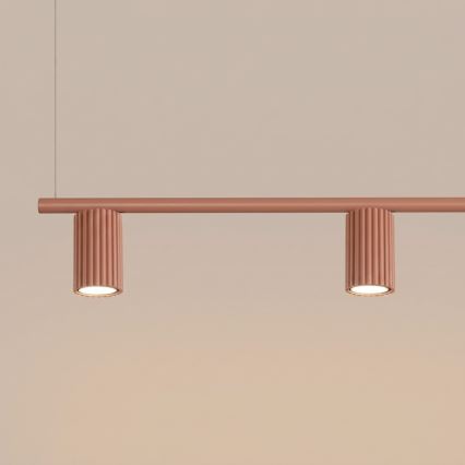 Luster na sajli KARBON 4xGU10/10W/230V narančaste boje