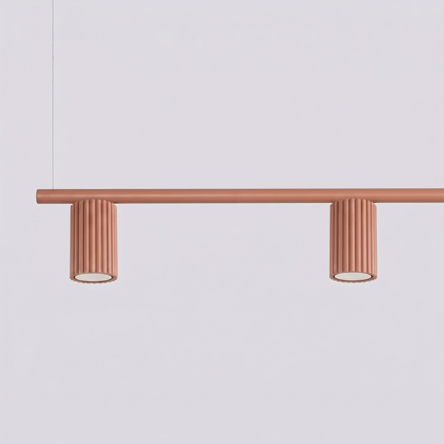 Luster na sajli KARBON 4xGU10/10W/230V narančaste boje