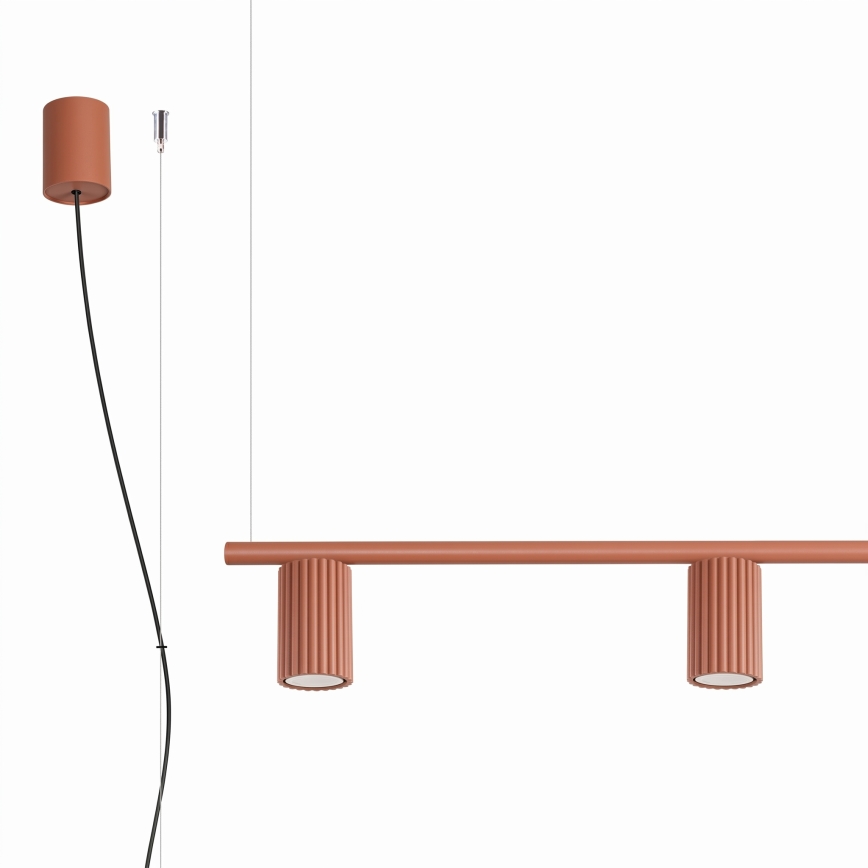 Luster na sajli KARBON 4xGU10/10W/230V narančaste boje