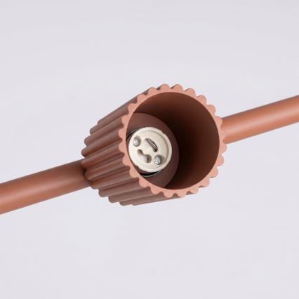 Luster na sajli KARBON 4xGU10/10W/230V narančaste boje