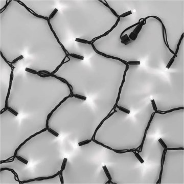 Spojivi niz 100xLED/10m IP44 hladno bijela crna