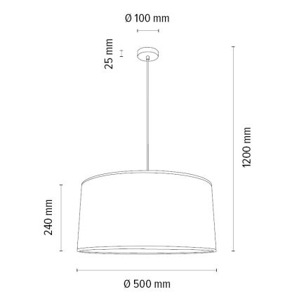 Luster na sajli BENITA 1xE27/40W/230V krem/hrast – FSC certificirano