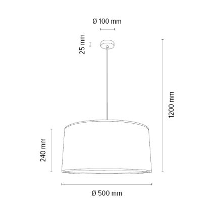 Luster na sajli BENITA 1xE27/40W/230V smeđa/hrast – FSC certificirano