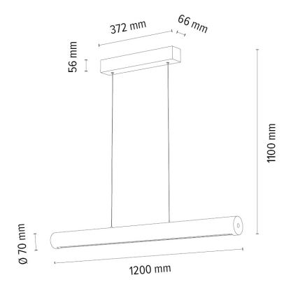 LED Prigušivi luster na sajli CONOR LED/34,5W/230V hrast – FSC certificirano