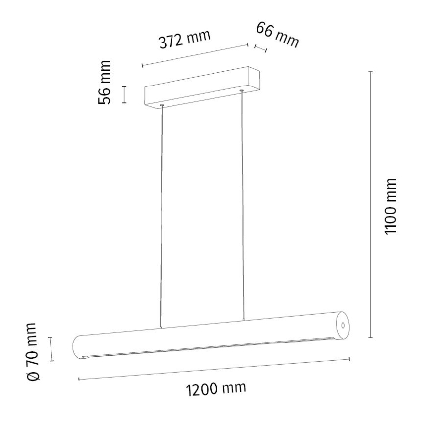 LED Prigušivi luster na sajli CONOR LED/34,5W/230V hrast – FSC certificirano