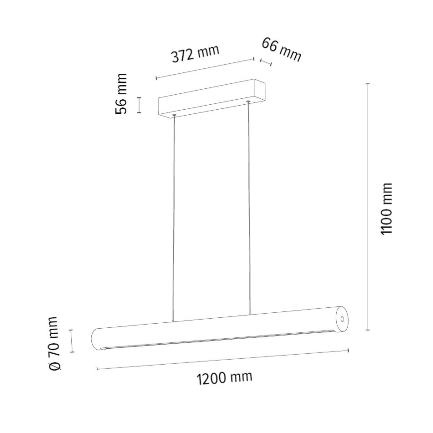 LED Prigušivi luster na sajli CONOR LED/34,5W/230V hrast – FSC certificirano