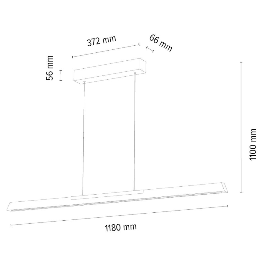 LED Prigušivi luster na sajli JONAS LED/16,5W/230V hrast – FSC certificirano