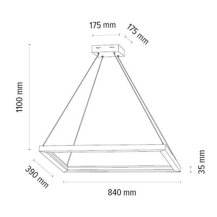 LED Prigušivi luster na sajli LEGNO LED/31,5W/230V hrast – FSC certificirano