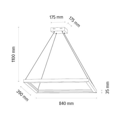 LED Prigušivi luster na sajli LEGNO 2xLED/33W/230V hrast – FSC certificirano