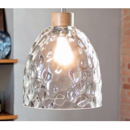 Luster na užetu ALESSANDRO 1xE27/60W/230V hrast