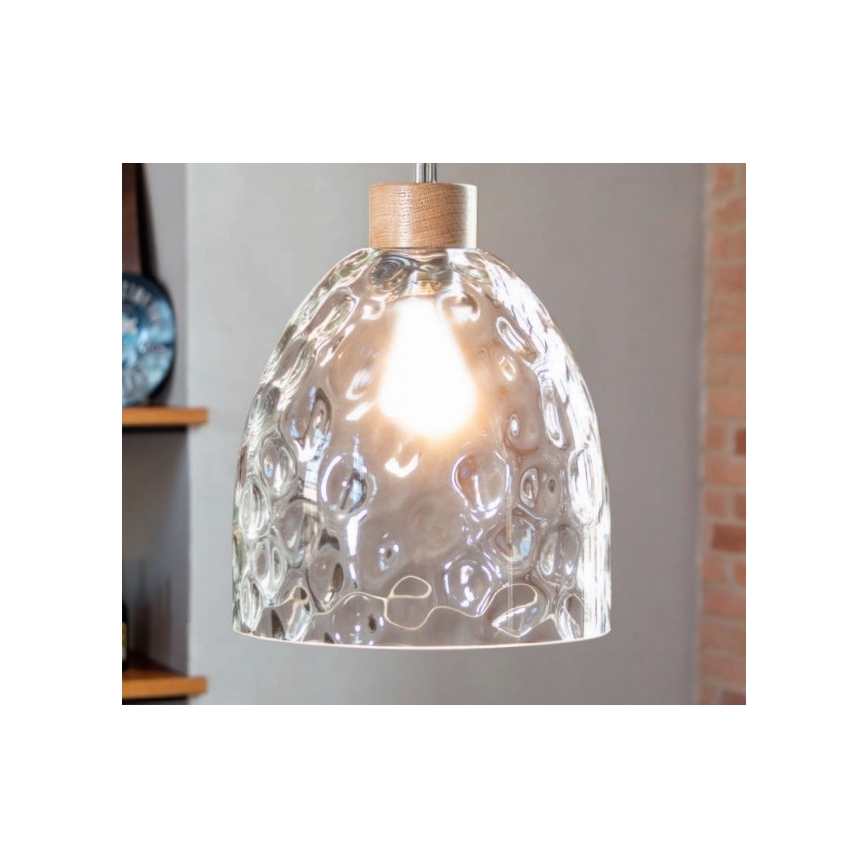 Luster na užetu ALESSANDRO 1xE27/60W/230V hrast