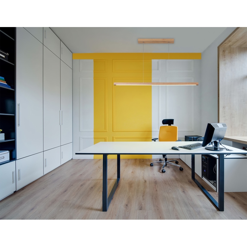 LED prigušivački luster na užetu SMAL LED/15W/230V hrast