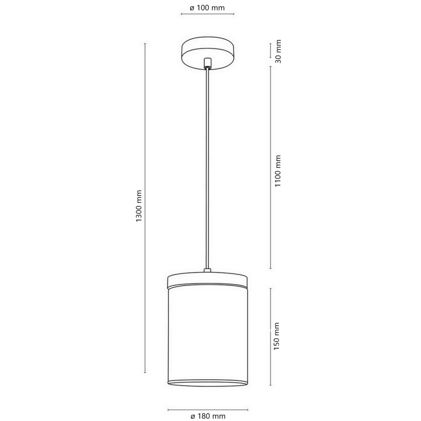 Luster na sajli MONSUN 1xE27/60W/230V bor