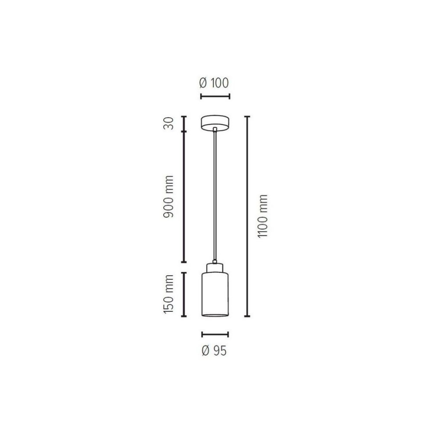 Luster na sajli BOSCO 1xE27/60W/230V – FSC certificirano