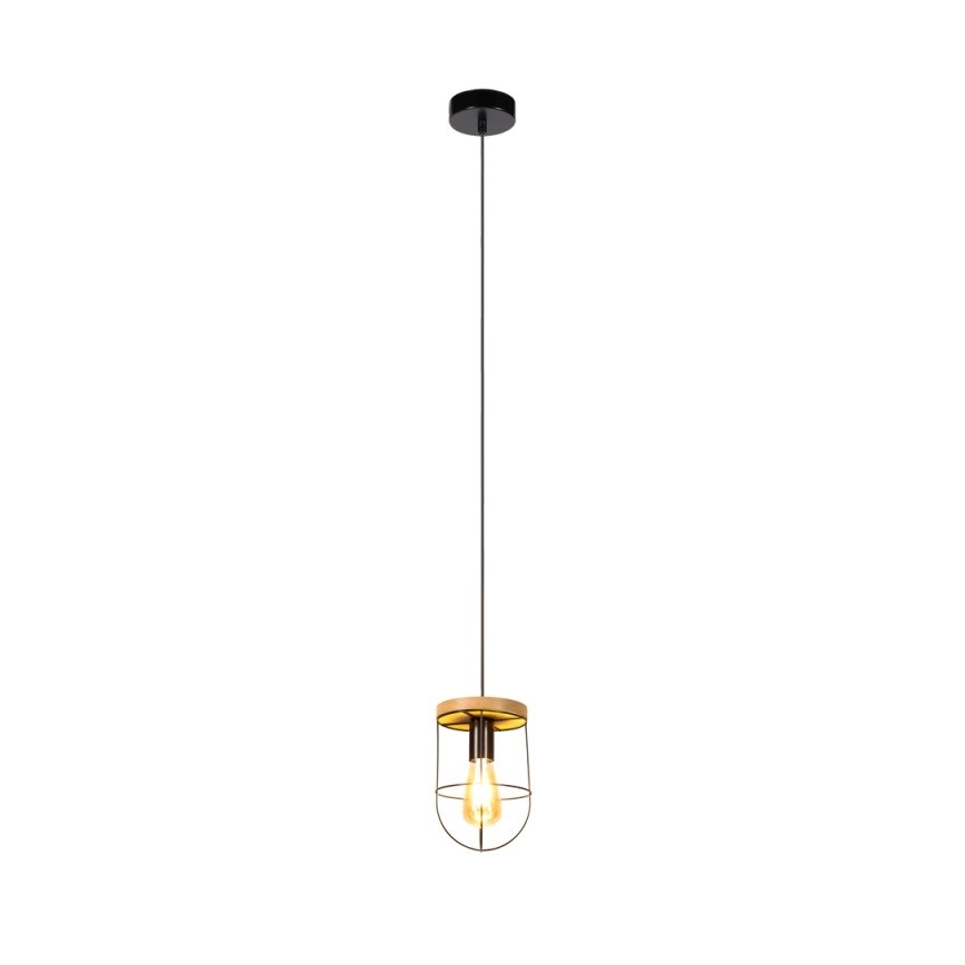 Luster na sajli NETUNO 1xE27/60W/230V hrast