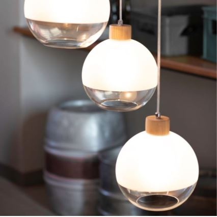 Luster na sajli ALESSANDRO 1xE27/60W/230V hrast